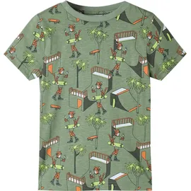 vidaXL Kinderpyjama mit Kurzen Ärmeln Hellkhaki 92