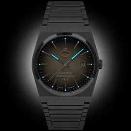 ruhla Space Control Sigmund Jähn Automatik Leder 40,0 mm 4660M-2