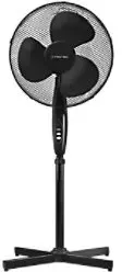 TROTEC TVE 18 S Höhenverstellbar Sockelventilator 3 Geschwindigkeiten 129 cm Hoch Schwarz 40 cm Durchmesser