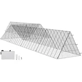 Vevor Hühnertunnel, 729 x 200 x 61,5 cm Hühnerstall für den Hof, tragbare Freilaufgehege für draußen mit Eckrahmen, 2 Sets, geeignet für Hühner, Enten, Kaninchen