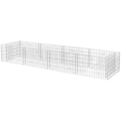 vidaXL Gabionen-Hochbeet Stahl 360×90×50 cm
