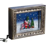Infactory Weihnachts-Bilderrahmen Bescherung mit LEDs