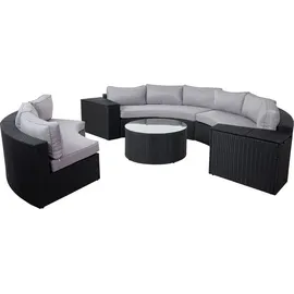 MCW Polyrattan Lounge-Set Luxus XXL anthrazit/grau