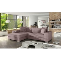 JVmoebel Ecksofa Schlafsofa Eck Sofa Couch Bettfunktion Polster Eck Garnitur Neu, Mit Bettfunktion rosa