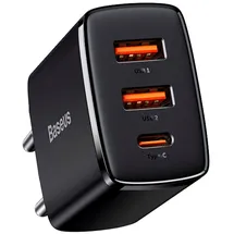 Baseus CCXJ-E01 3 USB-C Ports 30W 3a Power Delivery Quick Charge schwarz