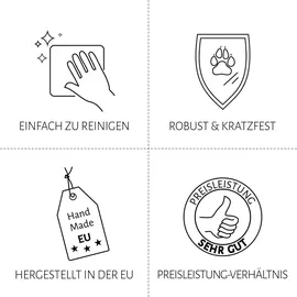 4L Textil Hundekorb Mario 120 x 90 cm schwarz