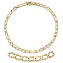 FIRETTI Goldarmband FIRETTI "Schmuck Geschenk Gold 333 Armkette Panzerketten" Gr. 19, gold (gelbgoldfarben), Armbänder, Damen, 19, Gelbgold 333, Goldarmband, Made in Germany