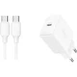 Joyroom 20W USB-C PD Netzladegerät - + USB-C / USB-C Kabel 1m