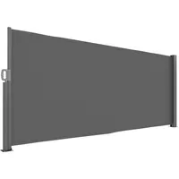 Outsunny Seitenmarkise 300 x 140 cm Dunkelgrau Metall