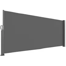 Outsunny Seitenmarkise 300 x 140 cm Dunkelgrau Metall