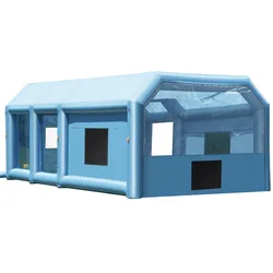 VEVOR Aufblasbare Lackierkabine, 7 x 4 x 2,75 m Aufblasbare Spritzkabine, mit 750 W + 480 W leistungsstarken Gebläsen und Luftfiltersystem, Tragbare Auto-Lackierkabine Motorräder, Mittelgroße SUVs