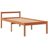 Seniorenbett Wachsbraun 90x200 cm Massivholz Kiefer - Braun
