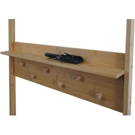Mendler Schuhbank 170 x 70 x 31 cm braun / braun