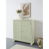 OTTO home Bertram 100 x 110 x 38 cm grün / Massivholz mit 2 verstellbaren Einlegeböden