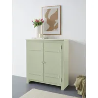 OTTO home Bertram 100 x 110 x 38 cm grün / Massivholz mit 2 verstellbaren Einlegeböden