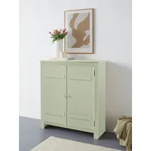 OTTO home Bertram 100 x 110 x 38 cm grün / Massivholz mit 2 verstellbaren Einlegeböden