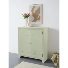 OTTO home Bertram 100 x 110 x 38 cm grün / Massivholz mit 2 verstellbaren Einlegeböden