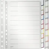 Leitz Ordnerregister DIN A4 Überbreite blanko grau-weiß 10-teilig, 1 Satz mit Prämie nach Registrierung