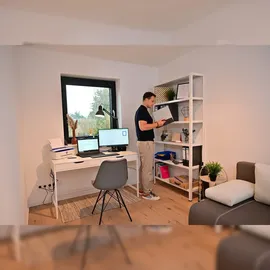 SCHULTE Regalwelt Steck- Büroregal mit 6 PowerMAX Fachböden, 65 kg Tragkraft, 200x100x30 cm (HxBxT), weiß, Lagerregal, Werkstattregal, Kellerregal, Garagenregal, Metallregal