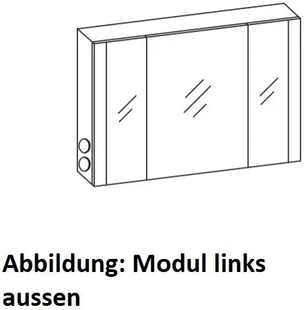 Artiqua LED-Spiegelschrank , Weiß Matt Touch, 071-SET-2-10-UN-171 071-SET-2-10-UN-171