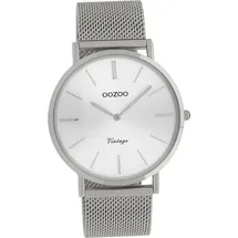 Oozoo Herren Uhr C9905A Analog Quarzuhr Armband silber Vintage Series D2UOC9905A - Silber