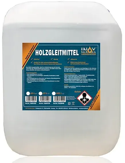INOX Holzgleitmittel 10 L Kanister Industriereiniger  Schmierung u. Korrosionsschutz für Holzbearbeitungsmaschinen