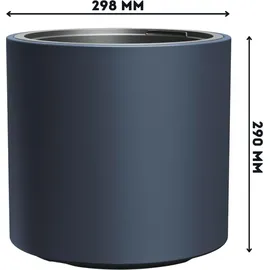 Prosperplast Blumentopf Blumenkübel mit Einsatz Heos Anthrazit Kunststoff, 30 cm