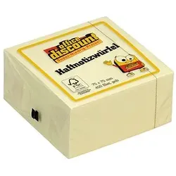 office discount Haftnotizen gelb, 1 Würfel