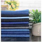 MaJu Denim-Stoff Meter für Meter Materialien für Jeansjacken aus Baumwolle Heimtextilien für Hosen Kleid Rock Kleidung DIY Nähen,150 cm Breit(Color:Dünn hellblau)
