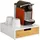 SoBuy Kaffeekapselständer 30 x 9 x 31 cm Weiß/Natur