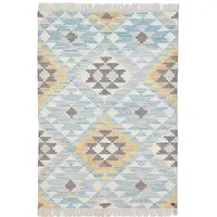 Tom Tailor Vintage Check Kelim turquoise-multicolor 725 (65x135cm)