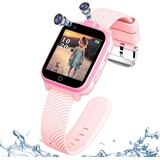 Smartwatch für Kinder, Kind Uhr Telefon Touchscreen mit Musik Player, Recorder, SOS, Spiel, Zwei Kamera, Anrufe, Wecker, Kalender fur kinder - Rosa