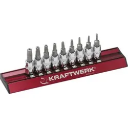Kraftwerk 5-Stern-Loch-TX-Bit-Stecknussatz, 9-tlg.