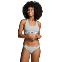 Puma BH Iconic RACER BACK Bra grau X-Small Damen,