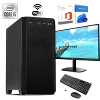 Komplett PC - Office - Multimedia - Intel i5 6x 4,3 GHz 8GB DDR4 Ram 512 SSD WLan Schallgedämmt 27" Monitor - Drahtlose Tastatur und Maus