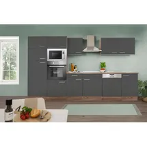 Respekta Küchenzeile Oliver 340 cm Grau