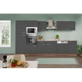 Respekta Küchenzeile Oliver 340 cm Grau