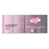 roosa Supersoft Toilettenpapier 8 Rollen 130 Blatt / Rolle 3-lagig