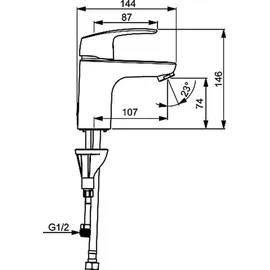Hansa HansaPinto Einhandmischer mit Funktionsbrause chrom 45052283