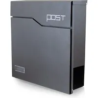 BITUXX Design Briefkasten 17340 Anthrazit inkl. Zeitungsfach