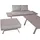 deluke CESAR Loungeset 4-tlg. hellgrau
