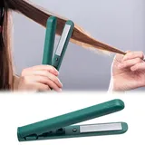 Mini-Lockenstab mit doppeltem Verwendungszweck, 2-in-1-Haarglätter und Lockenstab, Mini-Lockenstab für kurzes und langes Haar, tragbarer Mini-Lockenstab, für zu Hause und unterwegs (Grün)