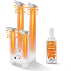 Olvy 4-in-1 Schuhtrockner, Elektrisch Fußwärmer, Schuhheizung Schuhwärmer Schuhe Stiefeltrockner Handschuhtrockner Trocken Schuhauffrischer,Erfr...