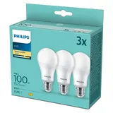 Philips LED-Birne 13W E27 2700 K warmweiß 3 St.