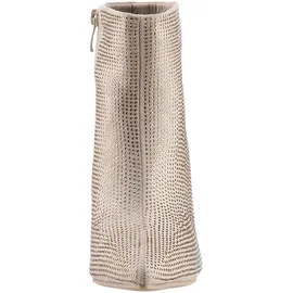 aniston shoes Stiefelette ANISTON SHOES, Damen, Gr. 38, beige, Velourslederimitat, Glitzer, Schuhe Stiefelette, Abendstiefelette mit Glitzersteinchen - NEUE KOLLEKTION