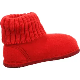 HAFLINGER Hüttenschuh Karl Filzpantoffel mit Kragen Hausschuh rot 42 - 42