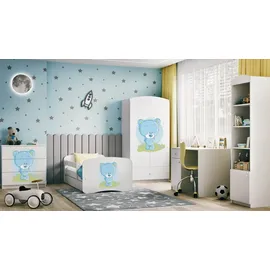 raumhirsch furniture Kinderbett Blumen 80 x 180 cm Holzwerkstoff weiß