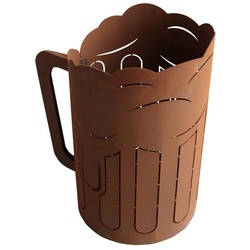440s Gartenfigur 440s Rost Feuerkorb Bierkrug ca 65 cm H, (Stück) braun