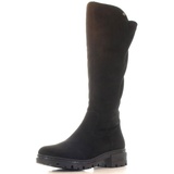 Rieker Damen Stiefel Langschaft samtige Haptik Blockabsatz 76890, Frauen Stiefel,gefüttert,Winterschuhe,uebergangsstiefel,uebergangsschuhe,Winterboots,schwarz (00),38 EU / 5 UK - 38