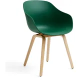 HAY - About A Chair AAC 222, Eiche lackiert / teal green 2.0 (Kunststoffgleiter)